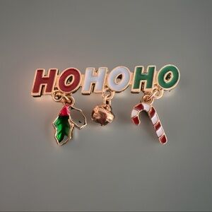 Christmas Holiday Time Pins Brooches - Santa Claus, Ho Ho Ho & Gingerbread House